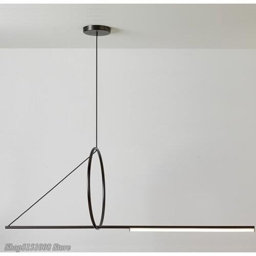 Post-modern Iron Art Line Pendant Lights Creative Restaurant Living Room Kitchen hanging lamp Designer Decor Lighting Fixtures