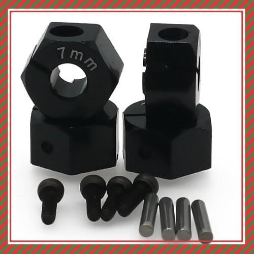 Alloy 4pcs/set Locking Hex Wheel Hub with pins and fastening screws for rc hobby model car 1:10 HPI Venture FJ Cruiser crawler