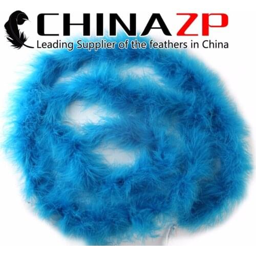 Leading Supplier CHINAZP Factory 20g 20yards/lot Best Quality Dyed Turquoise Turkey Marabou Feather Boa