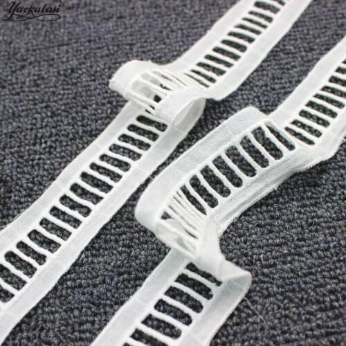 YACKALASI 100% Cotton Lace Trim Eyelet Embroidered Lace Ribbon Swiss Cotton Voile Sewing Apparel Trims Appliqued White 3.5CM