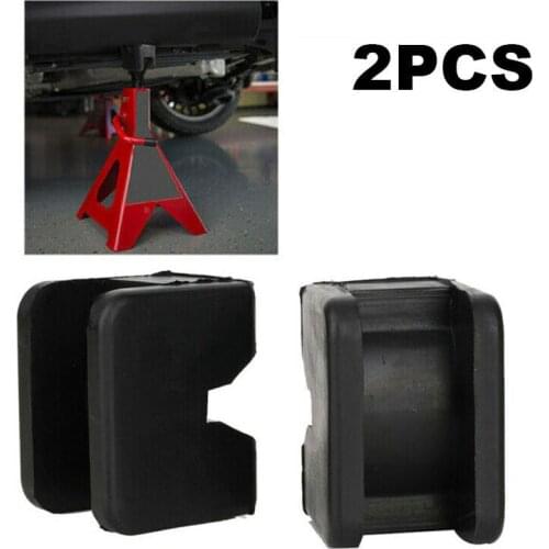 2PCS Guard Car Lifting Slotted Frame Vehicle Jacking Pad Adapter Accessories Rail Floor Repairing Black Stand Rubber