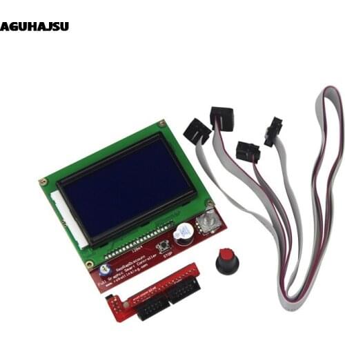 12864 Display LCD Controller +Adapter For RAMPS 1.4 Reprap Mendel GM 3D Printer Parts
