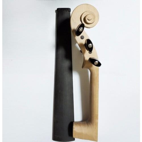 5 String Stradivarius 4/4 Maple White Violin Neck + Ebony Fingerboard Nut Pegs