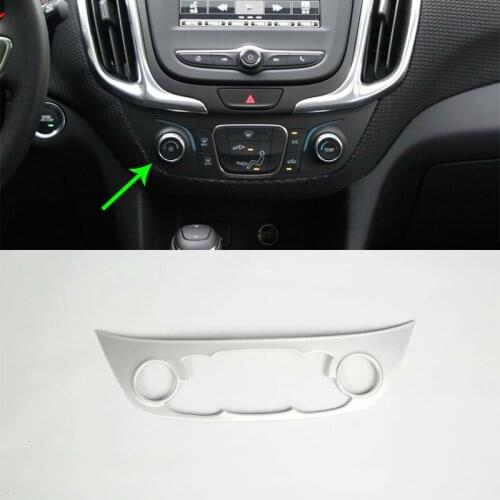 Car Accessories Interior Decoration ABS Middle Console Air Condition Switch Vent Frame Cover Trim For Chevrolet Equinox 2017