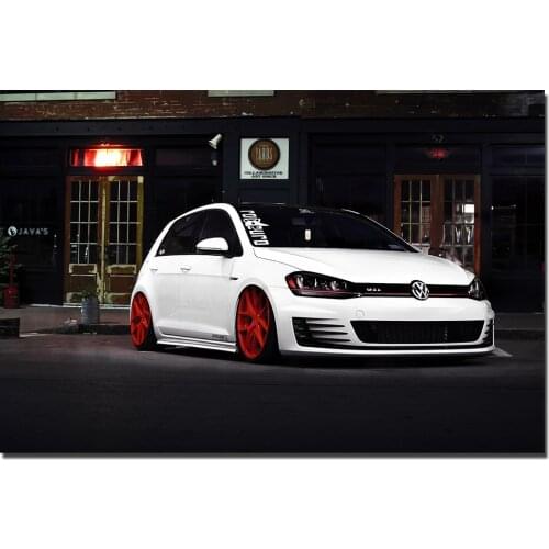 Golf GTI Car Wallpaper Wall Art Posters and Prints Framed Canvas Paintings For Living Room Decor