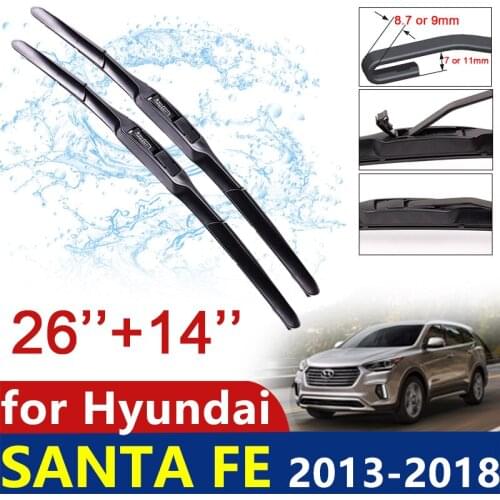 Car Wiper Blade for Hyundai Santa Fe 2013~2018 DM IX45 Windscreen Windshield Wipers Car Accessories j Hook 2014 2015 2016 2017k