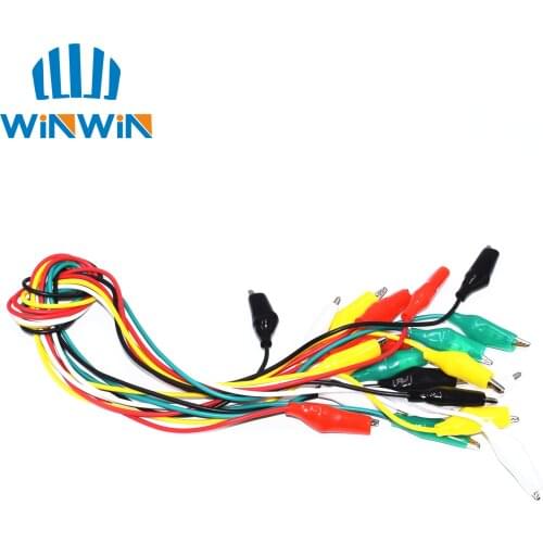 B14 1set 10pcs Alligator Clips Electrical DIY Test Leads Alligator Double-ended Crocodile Clips Roach Clip Test Jumper Wire