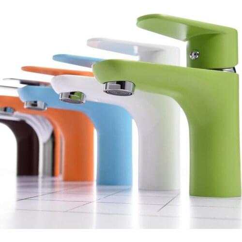 Free shipping colorfull brass bathroom wash basin faucet water mixer plumbing sink faucet tap some colors for choices