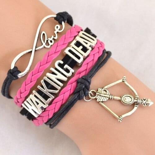 Boy And Girl Friendship Bracelets And Bangle Open Silver Walking Dead Arrow
