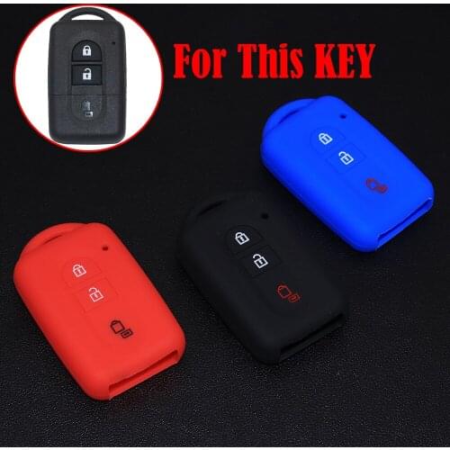 3 Buttons Silicone Car Key Cover Case Fob Replacement Protection Shell Fit For Nissan Qashqai X-Trail T31 Micra K12 Tiida C11