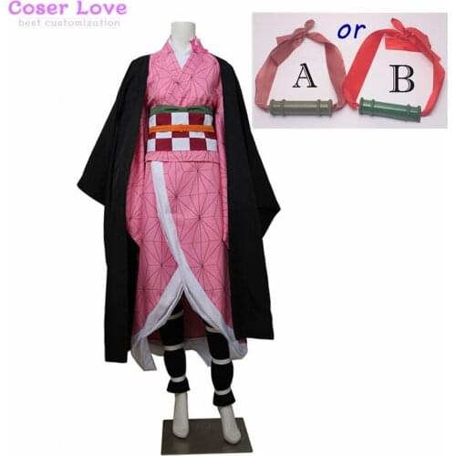 Demon Slayer: Kimetsu no Yaiba Kamado Nezuko Cosplay Costume Halloween Christmas Clothing