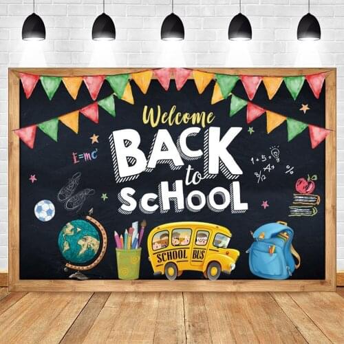 Back to School Backdrop Preschool Baby Child Portrait Blackboard Photography Background for Photo Studio Photocall Photozone
