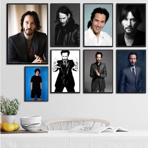 Keanu Reeves Hot Movie Star Actor John Wick The Matrix Art Canvas Painting Poster Wall Home Decor quadro cuadros