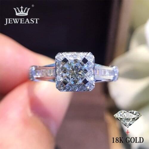Natural Diamond 18K Gold Pure Gold Ring Beautiful Gemstone Ring Good Upscale Trendy Classic Party Fine Jewelry Hot Sell New 2020