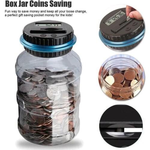 Piggy Bank Counter Coin Electronic Digital LCD Counting Coin Money Saving Box Jar Coins Storage Box For USD EURO GBP Money0309