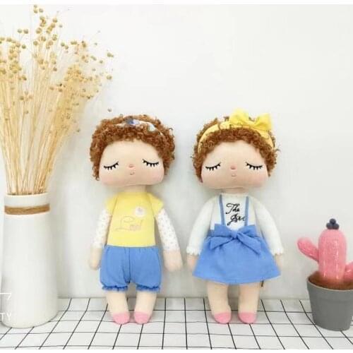 Metoo Curly Angel Dolls Plush&Stuffed Sweet Rabbit Cute Animals For Kids Toys Angela Doll For Girls Birthday Christmas Gift