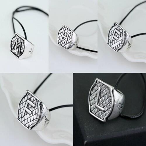 The Mortal Lnstruments City Of Bones Angelic Power Morgenstern Family Ring With leather Chain For Men Gift Jewelry