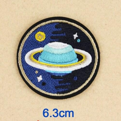 Punk Iron on Planet Flower Novelty Embroidered Clothes Patch For Clothing Girls Boys