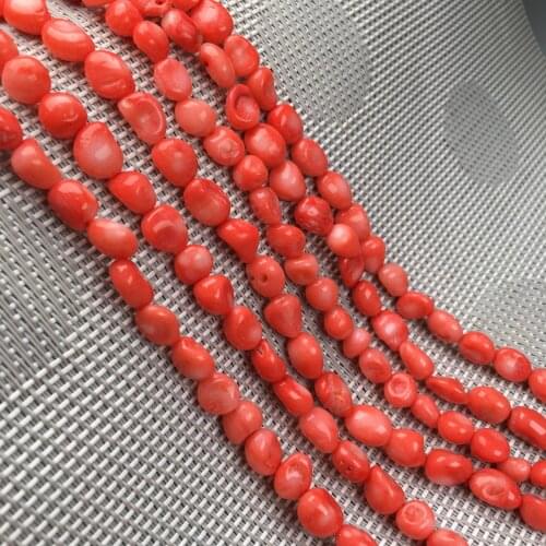 New Red Irregular Coral Bead Size 7-8mm for Making DIY Ladies DIY Bracelet Necklace Jewellery Bead Exquisite Gift