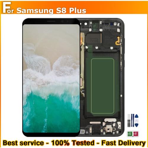 Original Samsung Galaxy S8 Plus G955F G955U framed touch screen S8 Plus G955F G955U touch screen assembly converter