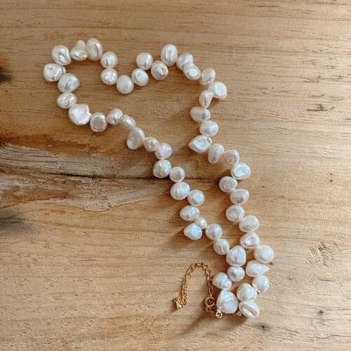 AAAA high quality natural freshwater pearl necklace for women Baroque Petal pearl jewelry choker necklace