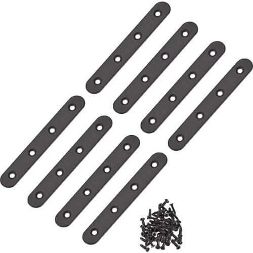 Uxcell Flat Straight Brace Repair Plate, 97 x 17 x 2mm Stainless Steel 8 Pcs