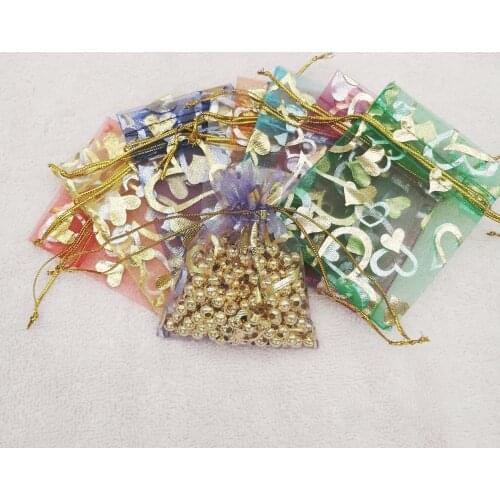 1000pcs/lot 7x9 9x12 cm Organza Gift Bags Small Jewelry Bags Drawstring Bags Charm Jewelry Bags Wedding Packaging Bags & Pouches