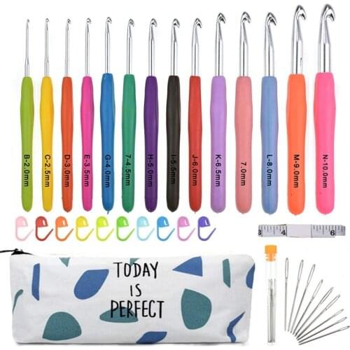 36pcs/set Crochet Hooks Set 14pcs Crochet Needles Yarn Weave Knitting Needles Set With Bag