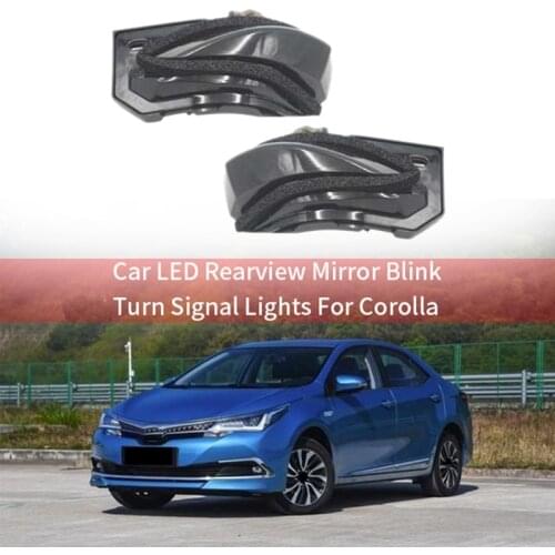 Car Sequential LED Rearview Mirror Blink Turn Signal Side Lights Indicator for Toyota Corolla 2019-2021