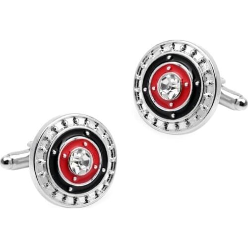 Luxury Crystal Metal Cufflinks For Men Circular Fashion Classic Brand Cuff Button Designer Cuff Links Fathers Christmas Gift