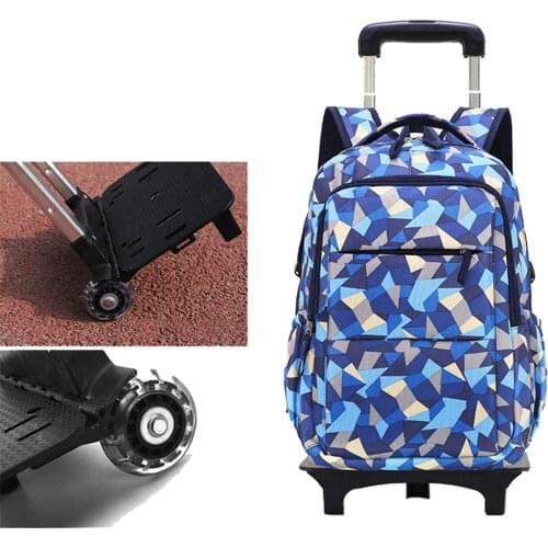 New Rolling Backpack Children School Bags for Girls boys Kids Trolley School Bag Climbing stairs Wheeled Bag
