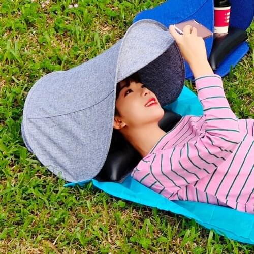 Folding Sunshade Beach Face Tent Inflatable Pillow for Outdoor Camping Hiking olding UV Protection Sun Shelter