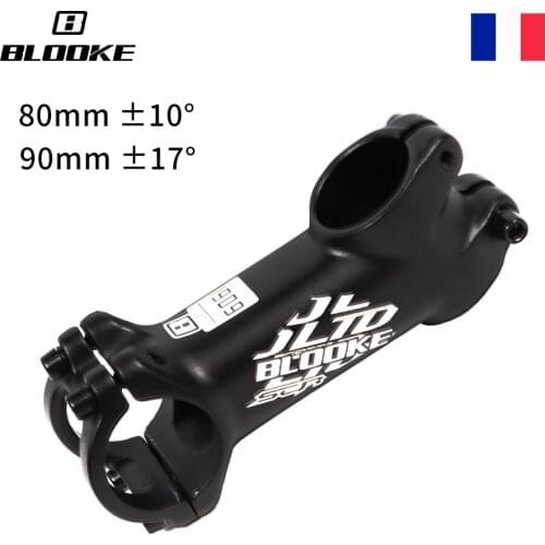 BLOOKE MTB Bike Stem 80 90mm ±10 ±17 Degree Ultralight Alloy For Handlebar 31.8mm Front Fork 28.6 Mountain Bicycle Cycling Parts