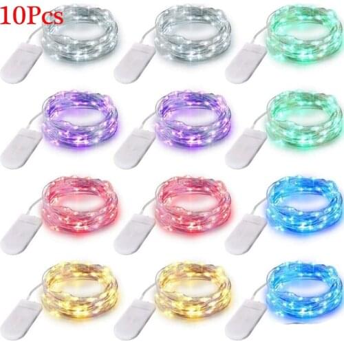 1M 2M 3M 5M Battery Box Copper Wire LED String lights Holiday lighting Fairy Garland For Christmas Tree Wedding Party Decor