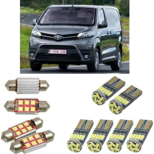 Interior led Car lights For Toyota proace box mdz 2016 car accessories boot light License Plate Light 10pc