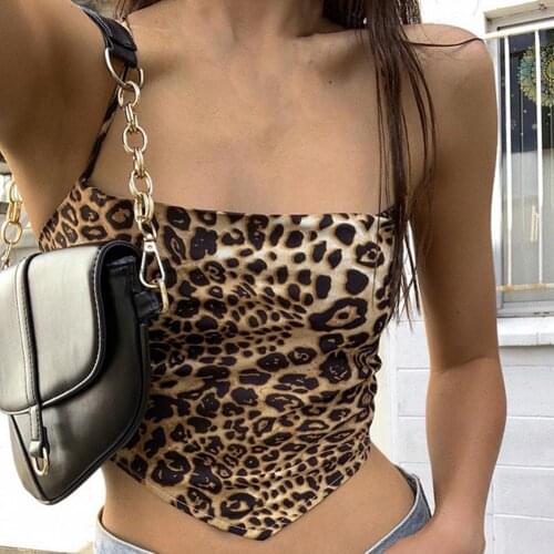 Women Sexy Sleeveless Leopard Y2K Crop Tops for Women Cotton Tops Sleeveless Backless top Women Tanks Top Camisole Streetwear