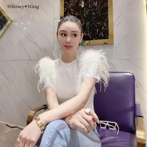 Женские футболки с принтом WHITNEY·WANG China At AliExpress