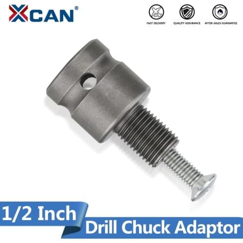 XCAN Drill Chuck Adaptor For Impact Wrench Conversion 1/2-20UNF Electric Drill Wrench Conversion Head With Screw Bit Tool Parts