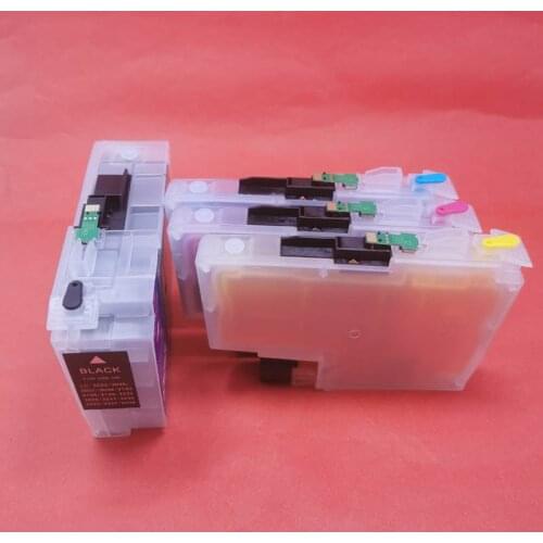 YOTAT Full Refillable ink cartridge LC3133 LC3135 for Brother DCP-J988N/MFC-J1500N/MFC-J1605DN