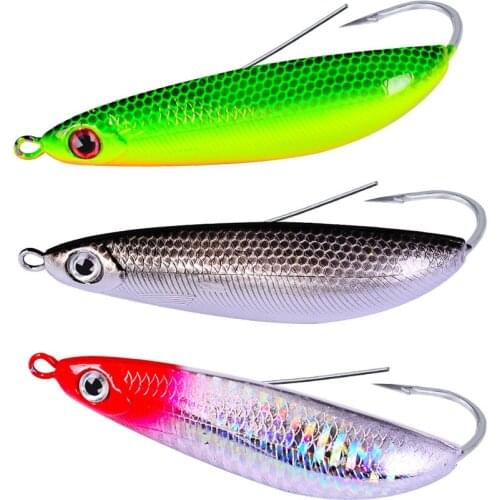 YUZI 1PCS Rattling Minnow Spoon Fishing Lure Freshwater Saltwater Weedless Crankbait Snapper Hard Bait Wobblers