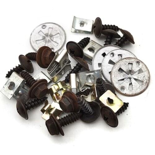 32pcs Engine Undertray Cover Clip Bottom Splashguard Shield Clips For Golf MK4 For Audi A3 Bora