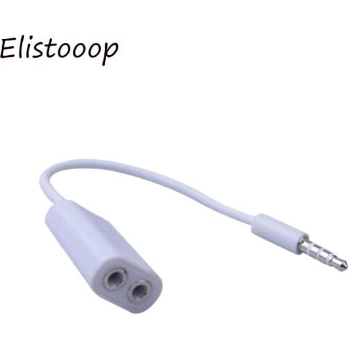 10Pcs 3.5 mm Jack Headphone Earphone Audio Cable Micphone Y Splitter Adapter 1 Female to 2 Male Earphone Cord