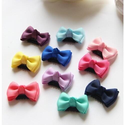 10Pcs/lot FASACC Handmade Girls Hairpins Boutique Kids Ribbon Hair Bows Hair Clips Barrettes Kids Hair Accessories A19