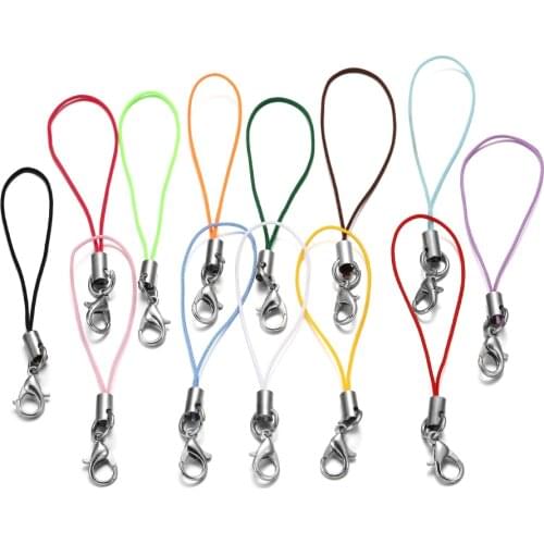 100 Pcs/set 72mm Mobile Phone Pendant Lanyard Bear Doll Ornament Various Colors DIY Jewelry Making Looking Accessories Supplies