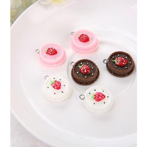 20pcs For DIY Phone Decoration Shipped By Random Resin Food harms Necklace Food Pendant