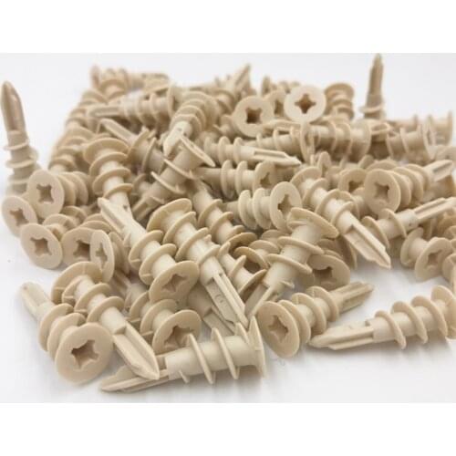 Plasterboard Anchor 100pcs 8x40mm Drywall Nylon Ribbed Anchor Self Drilling Wall Drywall Plastic Nylon Anchor