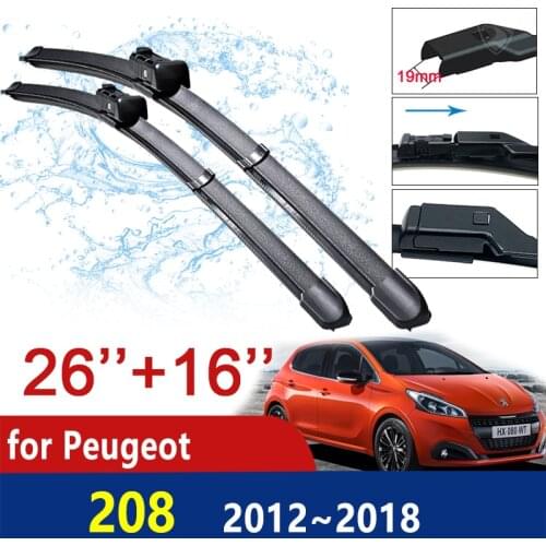 Car Wiper Blades for Peugeot 208 2012~2018 Front Windscreen Windshield Window Wipers Brushes 2013 2014 2015 2016 2017 Car Goods