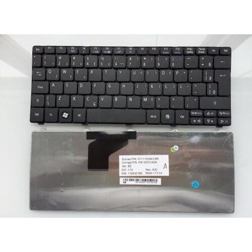 For Acer Aspire One D255 D255E D257 AOD257 D260 D270 521 522 532 532H 533 NAV50 BR Brazilian laptop keyboard PK130D31A26