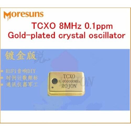 Fast Free Ship 2pcs High precision temperature-compensation crystal oscillator TCXO 8MHz 0.1ppm Gold-plated crystal oscillator