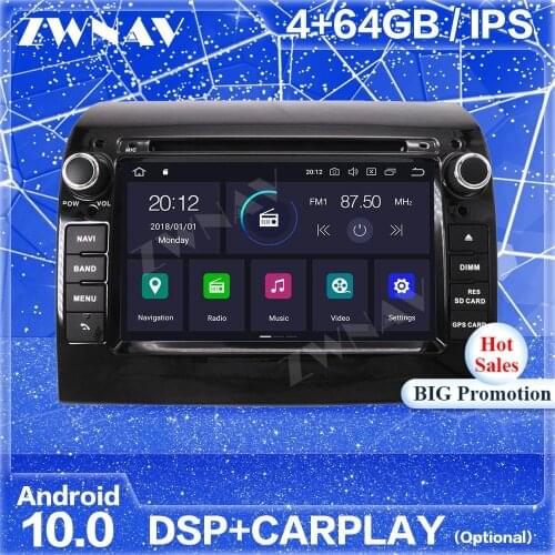 Carplay IPS Android 10 Screen For Fiat Ducato 2006-2015 2016 2017 2018 2019 Auto Radio Audio Stereo Multimedia Player Head Unit